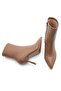 Women's Heeled Boots Pointed Toe Goblet Heel Daily Classic Boots Holes Mink - 7