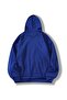 Blue Hooded Unprinted Sweatshirt Unisex Hoodie - 2