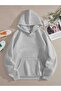 Gray Hooded Unprinted Sweatshirt Unisex Hoodie