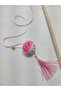 Cat Fishing Rod, Rattle, Plastic, Colorful, Cat Patterned, Tasseled, Wooden Handle, Toy - 2