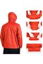 Ghassy Co. Men's Pro Lightweight Hooded Easy Pack Windbreaker Raincoat with Hidden Inner Lining at Collar - 4