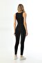 Black Shaping / Sculpting Stretchy Corded Fabric Sports Tank top Set - 5