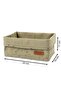 Organizer Basket Baby Cosmos Khaki Organic Cotton 25x16 cm - 3