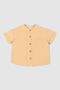 Organic Cotton Short Sleeve Children's Shirt Yellow Organic Cotton