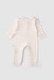 Organic Cotton Baby Collared Jumpsuit Playtime Teddy Bear Embroidered - 2