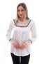 Plus Size Guipure Lace Women's Crepe Shirt - G0053 - 4