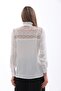 Large Size Lace Embroidery Crepe Shirt - G0046 - 6