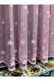 Children's Room Tulle Curtain, Star Pattern Pink Curtain, Girls' Room Curtain - 3