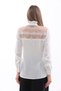 Large Size Lace Detailed Crepe Shirt - G0047 - 6