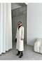 Stone Plated Buttoned Slit Long Coat-44092 - 3