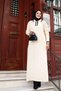 Women's Hijab Clothing Shirt Collar Skirt with Slit and Buttoned Front Dress with Pantalon Double Set - 9