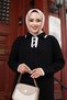 Women's Hijab Clothing Shirt Collar Skirt with Slit and Buttoned Front Dress with Pantalon Double Set - 7