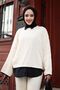 Women's Islamic Clothing Ribbed Patterned and Crew Neck Spanish Sleeve Tunic Knitwear Pantalon Double Set - 5