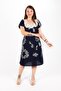 Lace Sile Cloth Navy Blue Dress