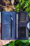 Axel Crazy Leather Navy Blue Unisex Portfolio Wallet - 2