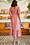Women's Powder Top Elastic Square Collar Bodrum Dress ELB-19001557 - 4