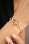 Women's Colorful Stone Detailed Star Model Chain Bracelet - 2