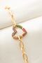 Women's Colorful Stone Detailed Star Model Chain Bracelet - 3