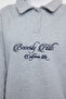 Gri Melanj Gömlek Yaka Nakışlı Regular Fit Kalın İçi Polarlı Örme Sweatshirt TWOAW24SW00182 - 4