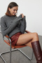 Anthracite More Sustainable Soft Textured Basic Knitwear Sweater Twoaw25Kz00334