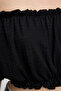Black Carmen Collar Regular/Normal Fit Wrap Crop Knitted Blouse Twoss22Bz1421 - 4