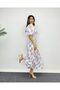 Balloon Sleeve Floral Dress - 4