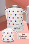 Viola 2200 Watt Polka Dot Design Stainless Steel Tea Maker and Kettle - 2