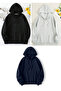 3-Piece Zippered Hooded Oversize Sweatshirt
