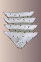 100% Cotton 4-Pack Peach Printed 4-Layer Muslin Mouth Wipes