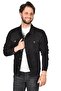 Men's Dark Navy Blue Laser Cut Slim Fit Lycra Jeans Coats2201007 - 5