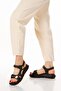 Black Women's Double Band Velcro Orthopedic Sandals - 3