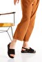 Black Lace Handmade Ankle Buckle Women's Summer Sandals Slippers - 2