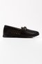Black Women's Chain Detailed Soft Light Comfortable Sole Summer Loafer Daily Ballerina Mother Shoes - 4
