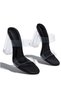 Women's Black Transparent 10 cm Transparent Square Heeled Round Toe Stiletto Shoes Sandals Slippers - 2