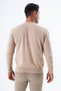 Men's Beige 100% Cotton Crew Neck Knitwear Sweater Trist-1101 - 6
