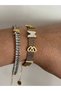 Non-Tarnish Steel Baguette Jewelled Butterfly Waterway Bracelet - 2