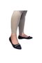 4006 Model Dark Blue Knit Stone Detailed Stylish Wedding and Daily Ballerinas - 3