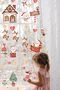 Christmas Winter House Snowman And Santa Claus Winter Figures Hearts And Stars New Year Sticker Set - 3