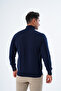 Men's Navy Blue 100% Cotton Turtleneck Sweater Trist-1105 - 6