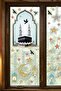 Ramadan Welcome Wall Glass Sticker - Ornamental Color with Kabe Birds and Lantern Figures - 2