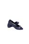 4006 Model Dark Blue Knit Stone Detailed Stylish Wedding and Daily Ballerinas - 7