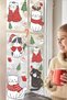 Christmas Cute Cats New Year Cats Glass Door Wall Sticker Set, Christmas Ornament