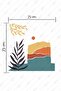 Bohemian Style Minimalist Sea Mountains Special Design Wall Sticker - 3