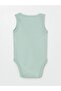 Lcw Baby Light Green Crew Neck Basic Baby Boy Snap Fastener Bodysuit 2-Pack (S4) - 5