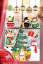 Christmas Tree, Pendant Lamps and Cute Figures Glass Wall Sticker Set, Christmas Sticker Christmas Ornament