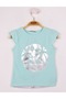 Girl's Foil Palm Printed T-Shirt - 7