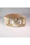 Gold Buckle Interlocking Elastic Women's Belt, Jacket Belt, Shirt Belt, Dress Belt - 3