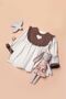 Baby Collared Heart Detailed Girl's Special Occasion Dress, Holiday Dress