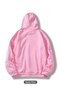 Women Men Unisex Unprinted Oversize Relaxed Fit Crew Neck Sweatshirt Hoodie Black White Pink - 2