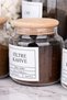 3-Pack of Glass Jars with Wooden Lids for 1300ml Tea/Sugar/Salt and 3-Pack of 500ml Filter Coffee/Turkish Coffee/Nescafe Jars - 3